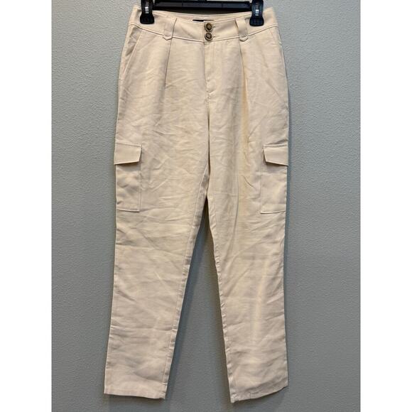 Paige Cargo Pants Cream Color; Size 2 - Picture 2 of 6